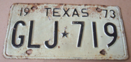 Vintage 1973 Texas License Plate Glj Star Separator 719 Barn Find - £7.16 GBP