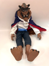 Disney Store classic 12&quot; Beast Doll from Beauty and the Beast removeable cape - £23.87 GBP