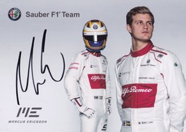 Marcus ericsson sauber team f1 formula 1 grand prix hand signed photo 111958 p thumb200