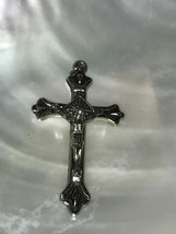 Vintage Very Detailed Slightly Dimensional SIlvertone Crucifix Cross Pendant –  - £8.20 GBP