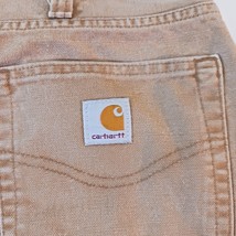 Carhartt Relaxed Fit Straight Leg Men's Khaki Cotton Jeans Size 38×32 image 6