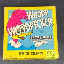Vintage Woody Woodpecker Witch Crafty 8mm Movie B &amp; W Headline Super 8 - £11.84 GBP