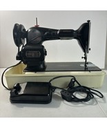 Vintage 1952 Singer Sewing Machine Electric 66 with Plastic case foot pedal - $237.49