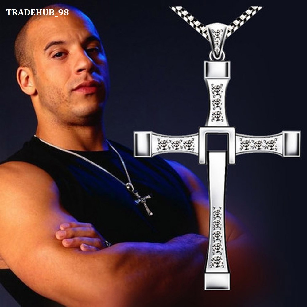 Fast And Furious Dominic Toretto Cross Pendant Necklace Vin Diesel Jewelry Gift - $4.49