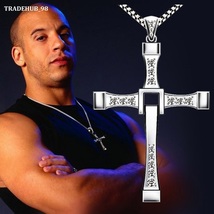 Fast And Furious Dominic Toretto Cross Pendant Necklace Vin Diesel Jewelry Gift - £3.60 GBP