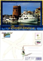 Spain Costa del Sol Puerto Banus Marina Yachts Communication Tower VTG Postcard - £7.51 GBP