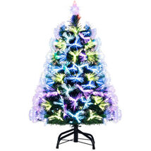 3 Feet Fiber Optic Christmas Tree with Branch Tips and Topper Star - Col... - $76.90
