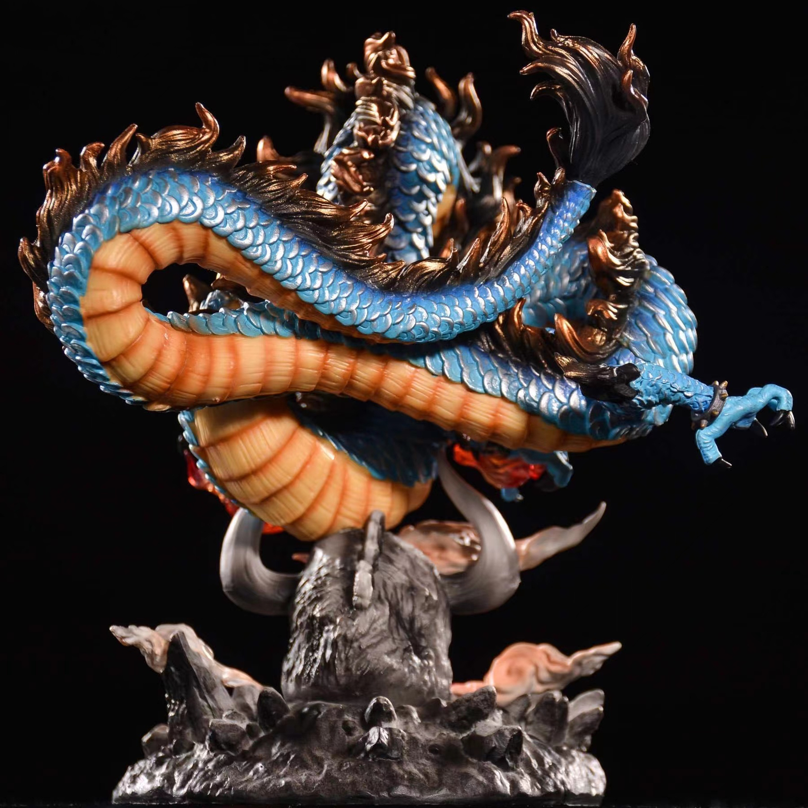 22cm One Piece Anime Figure GK Kaido Dragon Form Four Emperors With La Pvc Action Figure Model Dolls Antistress Toy For Gift