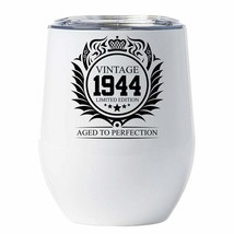 Limited Edition 1944 Floral Vintage Tumbler 12oz 78 Years Old Birthday Cup Gift - £18.16 GBP