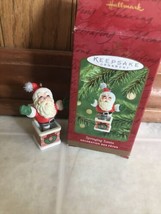 2001 Hallmark Keepsake Christmas Ornament ~ Springing  Santa ~~ jack in the box - $13.97