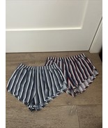 2 Pairs Royal Knight Striped Elastic Running Aerobics Shorts Geometric M... - $34.30 CAD