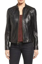 NWT 100% AUTH Cole Haan Quilted Italian Leather Moto Jacket XS $498 - £231.04 GBP