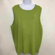 Laura Ashley Woman 3X Apple Green Sleeveless Shell Pullover Top - £15.87 GBP