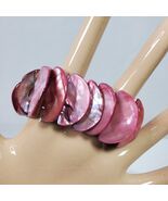 Vintage Pink Red Abalone Shell Bracelet Stretchy - €7,78 EUR Vintage Pink Red Abalone Shell Bracelet Stretchy - €7,78 EUR