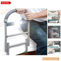 Bed Assist Rail with Motion Light for Seniors Support Safety Dark Grey M... - $121.72