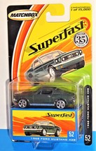 Matchbox 2004 SuperFast Series #52 1968 Ford Mustang 428 Dark Green 1/15,000 - £9.89 GBP