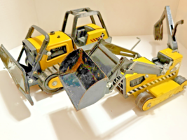 Vintage Tonka Metal T-6 Track Front End Loader Backhoe Bulldozer Pair 2PC - €31,71 EUR