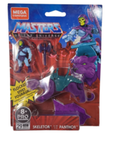 Mega Construx MOTU Skeletor &amp; Panthor Masters Of The Universe Card Damaged - $13.74