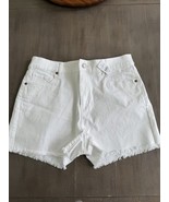 NWT! The LOFT &quot;The Cut Off Short&quot; Size 28 High Rise White w/ Frayed Hem - $353.54 MXN