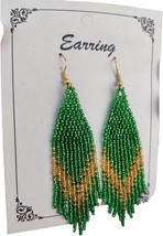 seeds beads native american style earrings dangles handmade beaded - £8.00 GBP