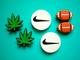 Shoe Charm Marijuana Leaf Plug Button WristBand Comp/ With Croc - $14.99