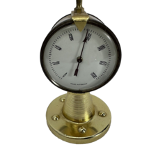Vintage Brass Desk Nautical Boat Sailing Thermometer Made in France - £25.71 GBP