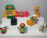 Fisher Price Little People Food stand zookeepers animals gorilla zebra g... - $20.57