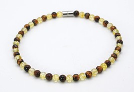 Genuine Yellow Tiger Eye and Citrine Necklace - Gifts for Man/Woman - 6mm Bead D - £17.58 GBP