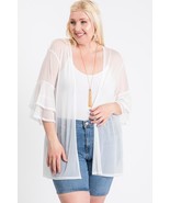 Women&#39;s Ruffle Sleeve Open Cardigan - $372.00 MXN