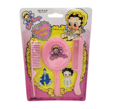 Vintage 1983 JA-RU Baby Betty Boop Vanity Set Pink Comb Brush Mirror New Nos - £29.61 GBP