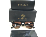 Versace Sunglasses MOD.2198 1252/13 Brown Tortoise Gold Medusa Logos Brown - $149.38