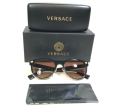 Versace Sunglasses MOD.2198 1252/13 Brown Tortoise Gold Medusa Logos Brown - £119.03 GBP