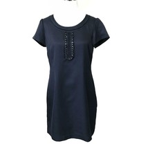 Boden Castleton Dress US 8 8R Blue Ava Shift Silk Embellished Work WH409... - $442.69 MXN