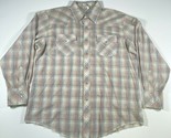 Vintage Dan Fiume Western Camicia Uomo 17 34 Beige Pastello Perla Botton... - $18.49