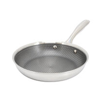 Oster Modessa 9.5 Inch Nonstick Tri-ply Stainless Steel Frying Pan in Si... - $48.95
