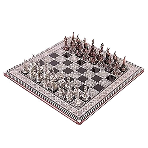 Wood Chess Board Inlaid Mother of Pearl - $350.00