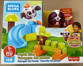 Mega Bloks First Builders 14 Piece Panda Slide Peek A Blocks Fisher-Price - £15.14 GBP