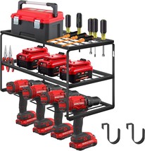 Wall-Mounted Garage Storage Rack With Three Layers Of Heavy-Duty Metal Drill - £25.07 GBP