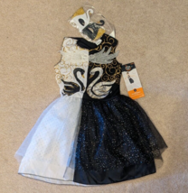 Black Swan Costume Child Kids size LARGE 12-14 halloween dress mask ball... - £19.37 GBP