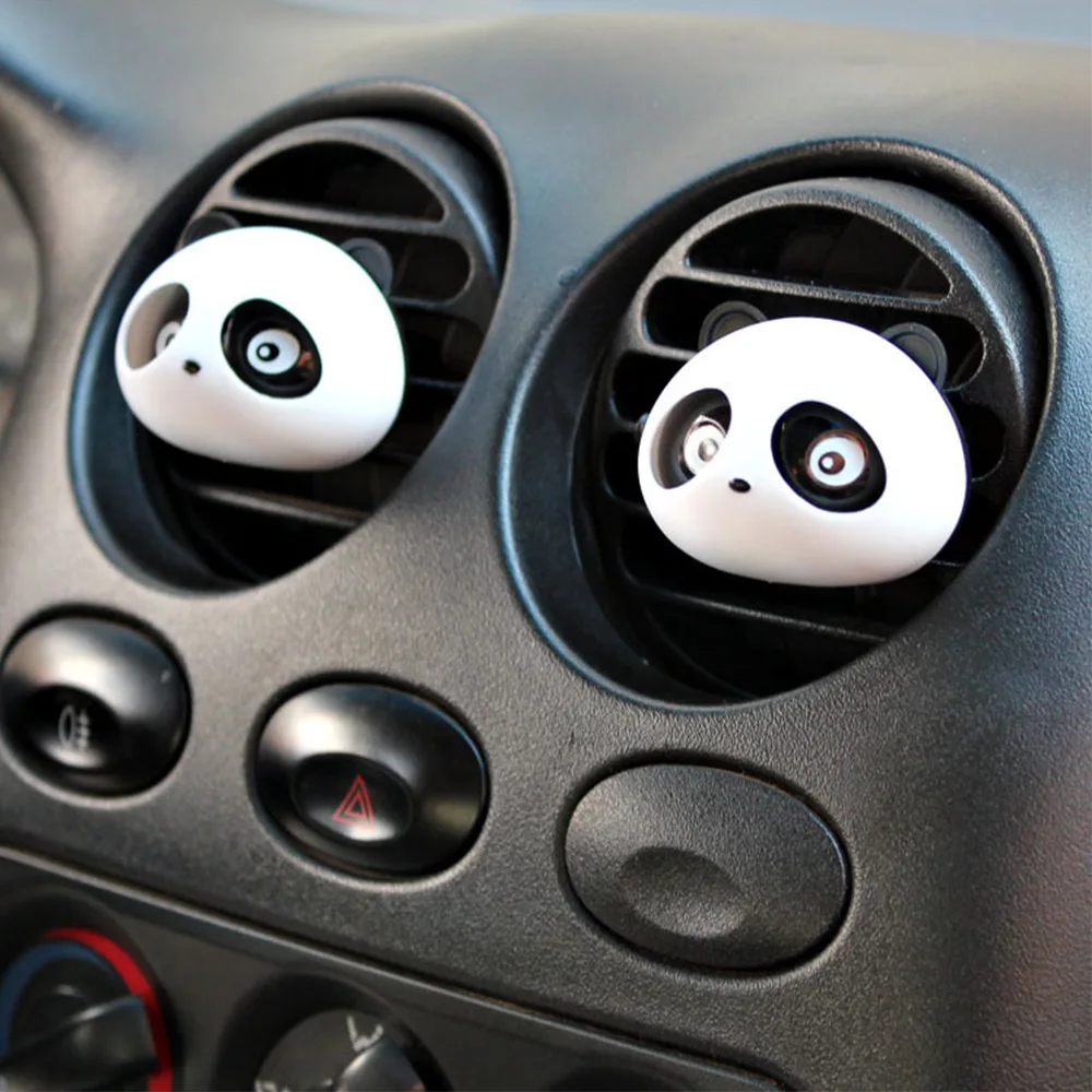 2pcs Cute Car Styling Panda Car Perfumes Solid Air Freshener Auto Air - £7.67 GBP+