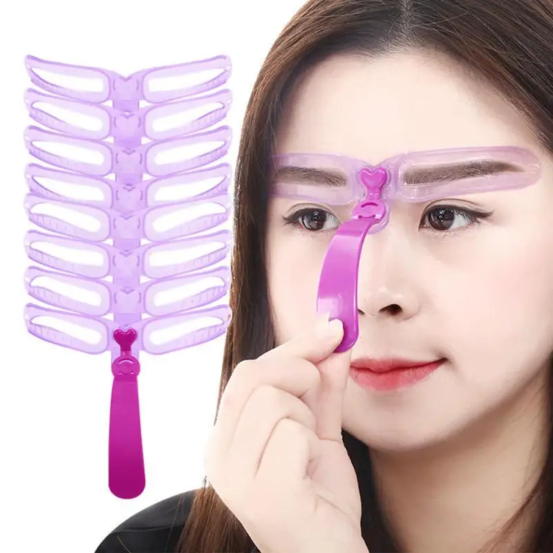 Eyebrow Stencils 8 in1 Grooming Shaping balanced Template Eyebrow Drawing Card B - $17.12