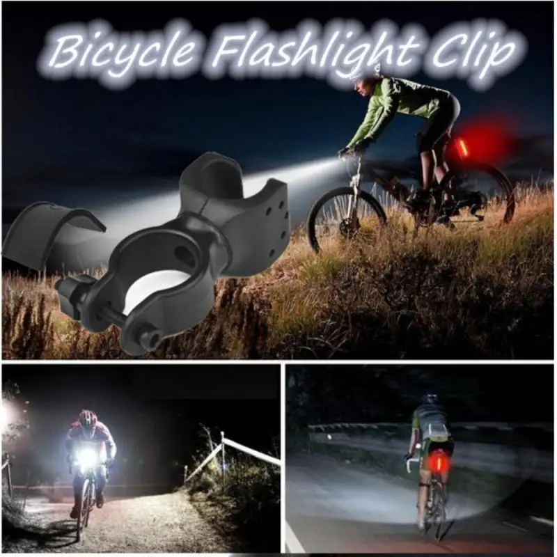 Sporting Bicycle Front Light Clip Mount Bracket Portable Bike Flashlight Holder  - £23.90 GBP