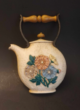 Vintage Home Interiors Tea Pot Kettle Kitchen Wall Decor Floral Flowers ... - £8.52 GBP
