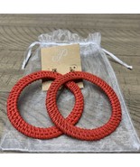 Retired Plunder Cupid Earrings NEW Red Hoops Dangle - $13.51 CAD