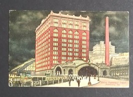 Union Passenger Depot at Night Pittsburgh PA Americhrome M-6860 Postcard 1912 - $14.99