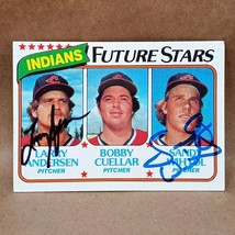 1980 Topps #665 Larry Andersen Sandy Wihtol Indians DUAL SIGNED Autograph Card - £6.31 GBP