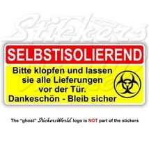 Selbstisolierend Aufkleber Hygiene Sicherheit Quarantäne Biogefährdung - $4.02