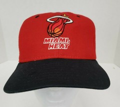 Miami Heat snapback Hat Logo New Era Cap Red Black NBA vintage - £14.06 GBP