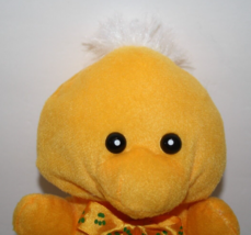 Puli Intl Chick 8&quot; Duck Easter Yellow Plush Soft Toy Stuffed Paw Print Bow Tony - £9.91 GBP