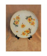 Vintage Early Mid-Century Yellow Rose 24Kt Edged 10.5&quot; Plate - $357.38 MXN